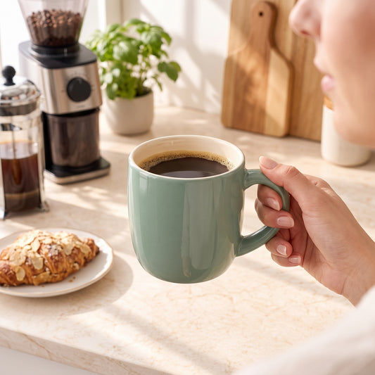 qvxzjm Sage Green Ceramic Mug