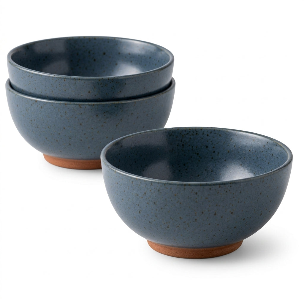 qvxzjm Cream Speckled Ceramic Bowls, Set of 3