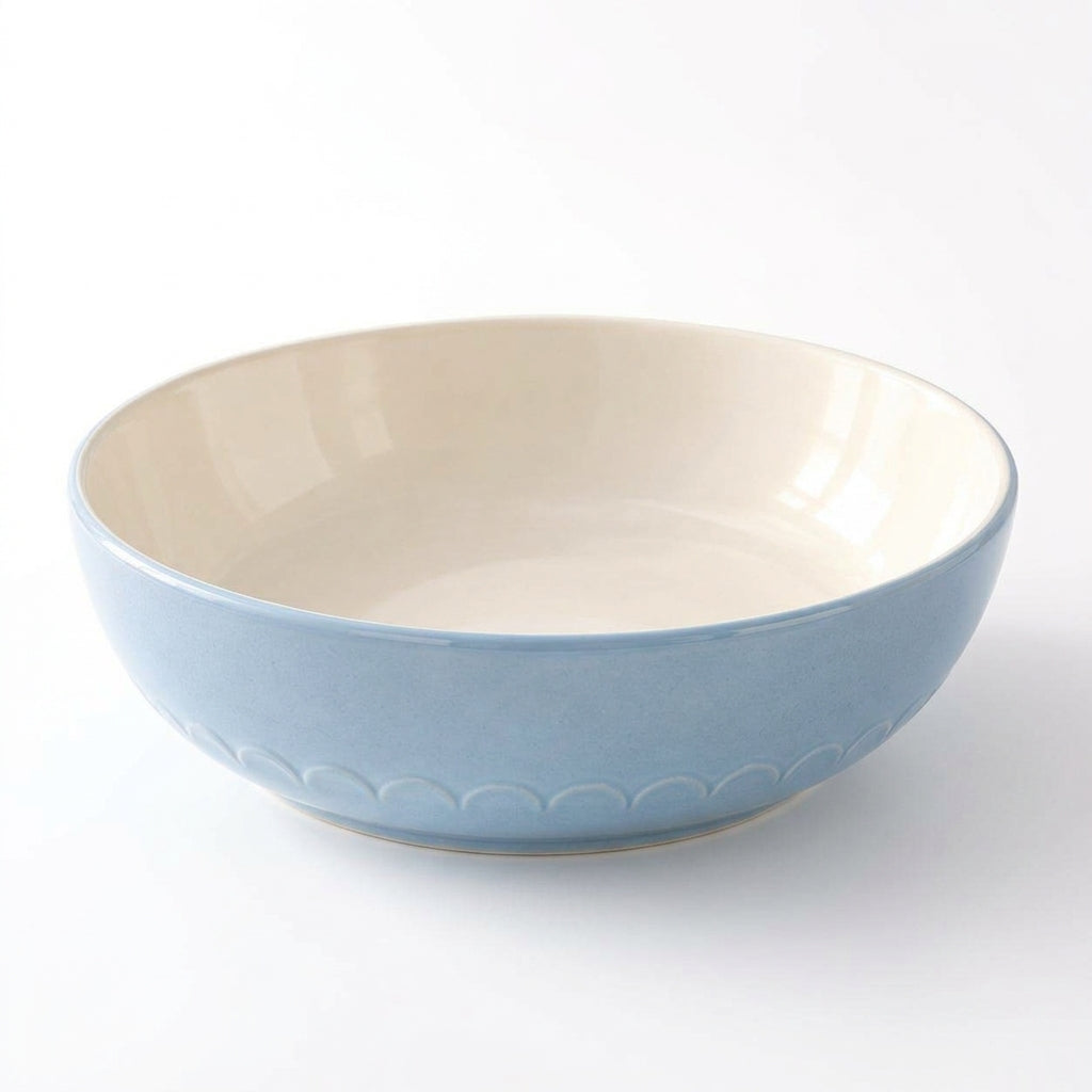 qvxzjm Powder Blue Ceramic Pasta Bowl